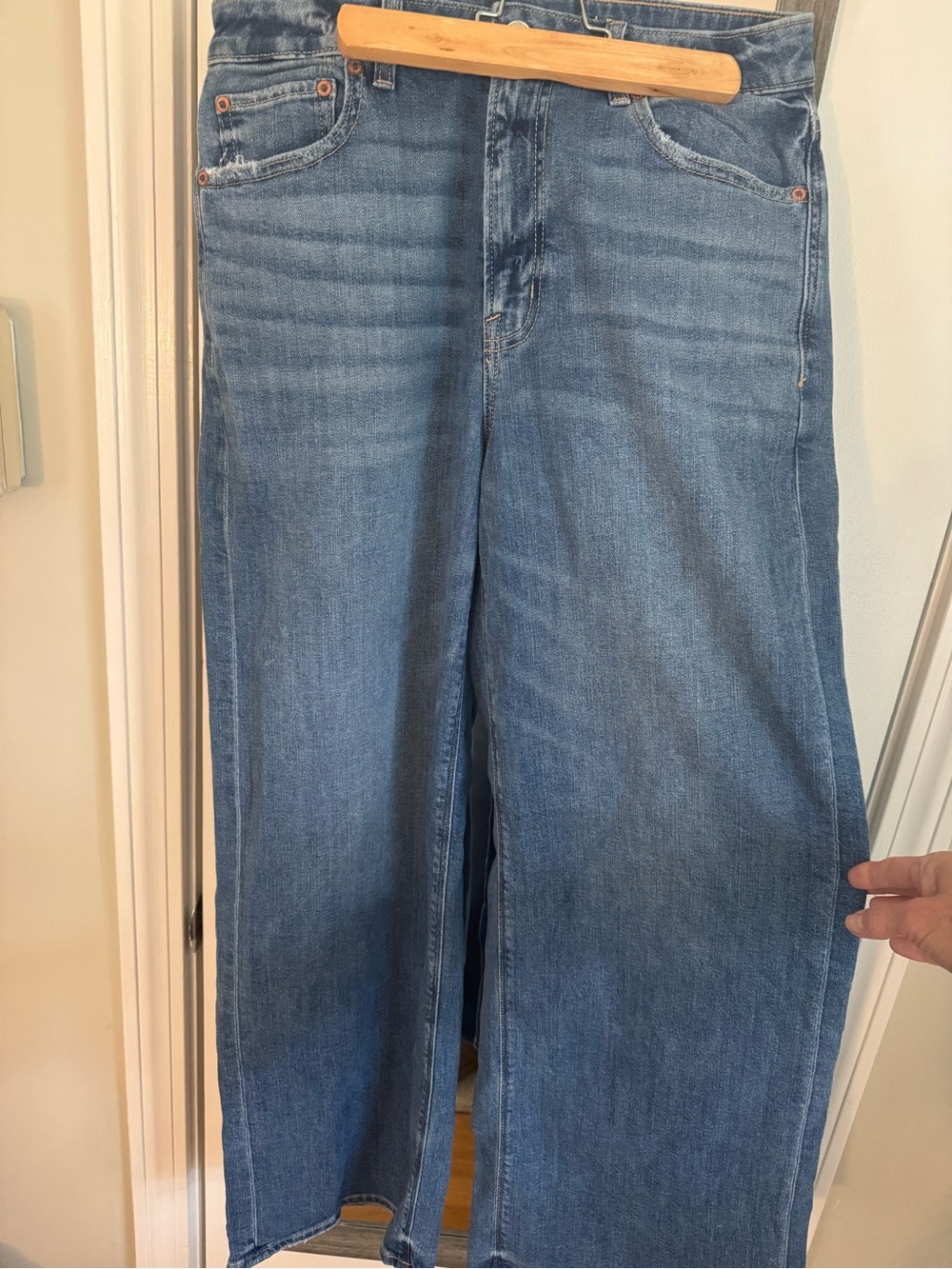 American Eagle Super High Rise Baggy Wide Leg jeans